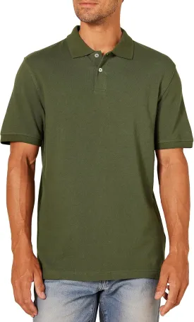Amazon Essentials Men's Polo Shirts Short Sleeve, Slim-Fit Cotton Pique