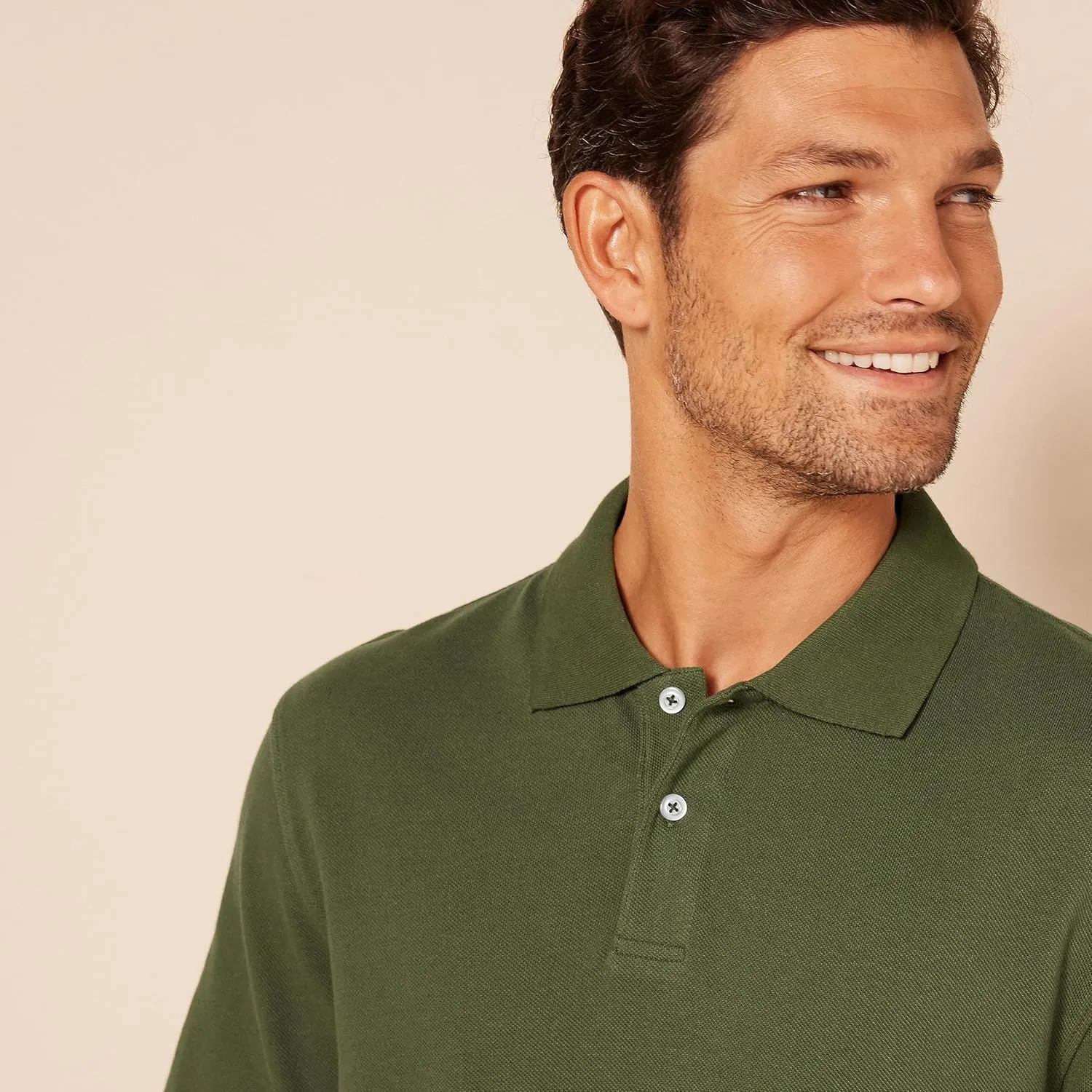 Amazon Essentials Men's Polo Shirts Short Sleeve, Slim-Fit Cotton Pique