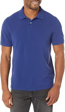 Amazon Essentials Men's Polo Shirts Short Sleeve, Slim-Fit Cotton Pique