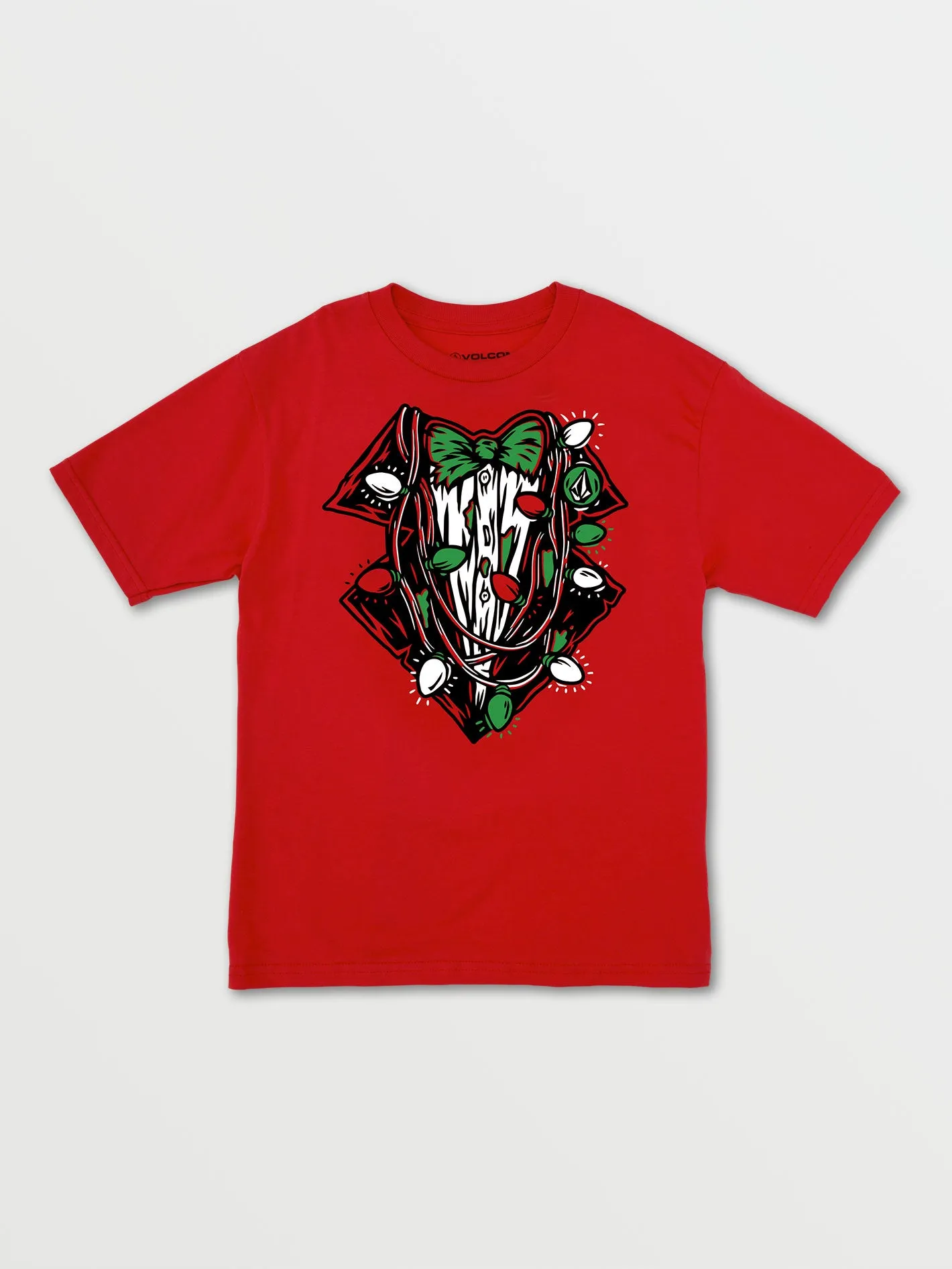 Big Boys Yewltide Cheer Short Sleeve Tee - Ribbon Red