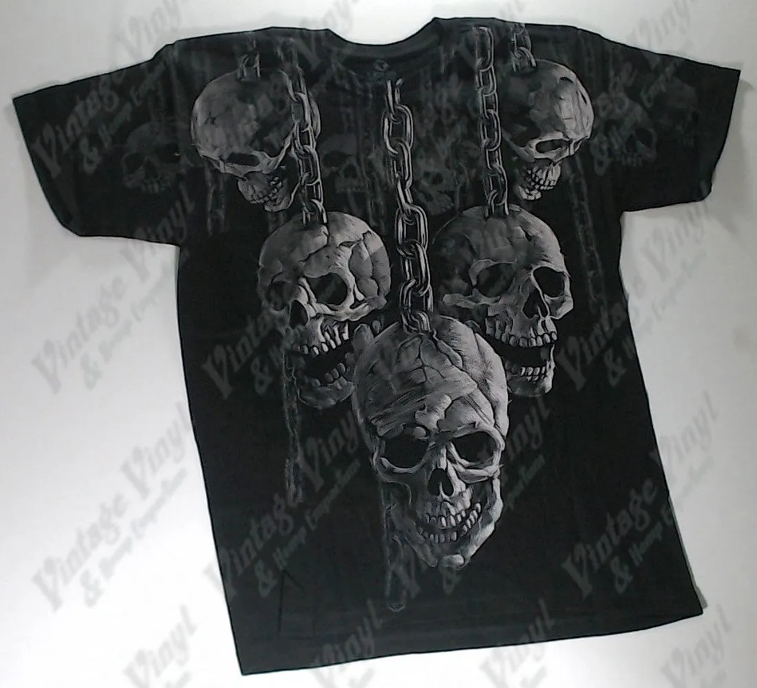 Dark Fantasy - Chain Skulls Liquid Blue Shirt