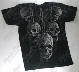 Dark Fantasy - Chain Skulls Liquid Blue Shirt