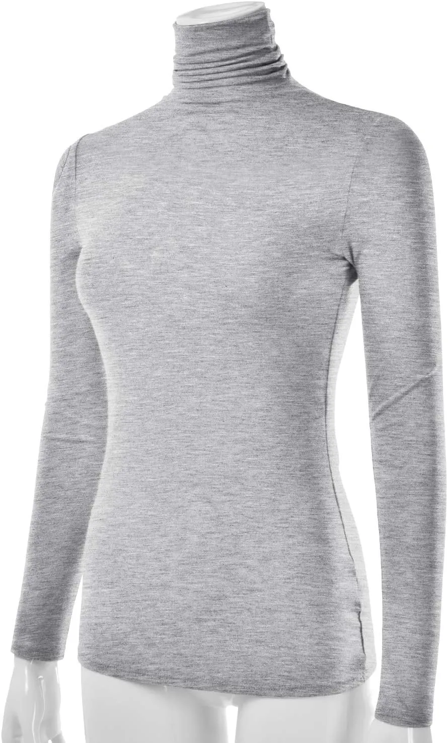 EIMIN Women's Long Sleeve Turtleneck Light Weight Pullover Slim Fit T-Shirts Top (S-3XL)
