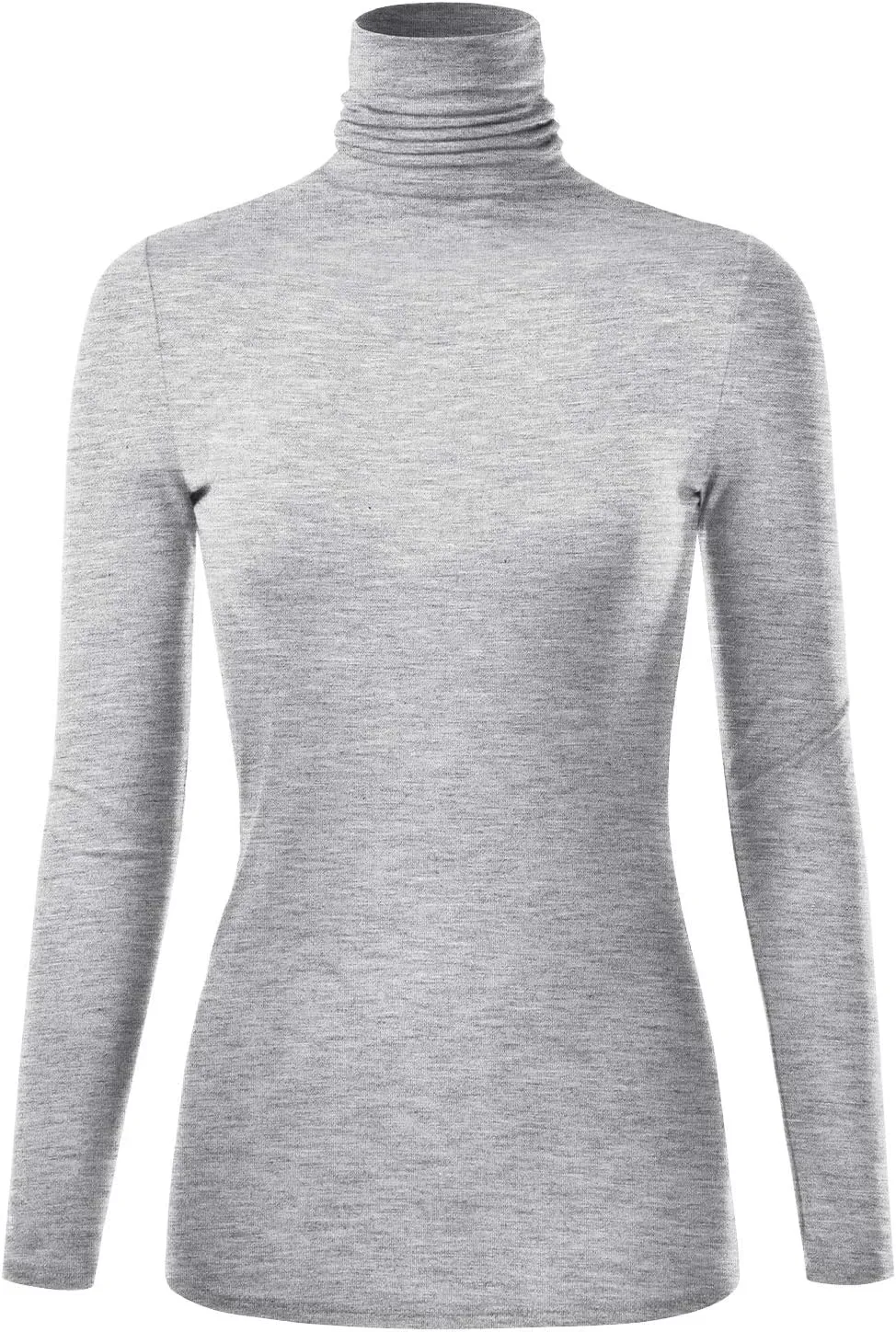 EIMIN Women's Long Sleeve Turtleneck Light Weight Pullover Slim Fit T-Shirts Top (S-3XL)
