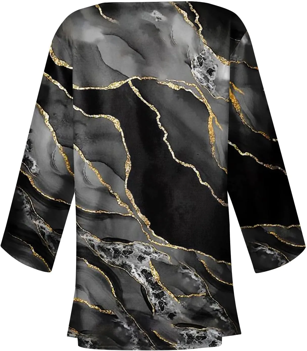 Kimonos for Women Plus Size Lightweight Floral Printed Tops Dressy Casual 3/4 Sleeve Summer Cardigan
