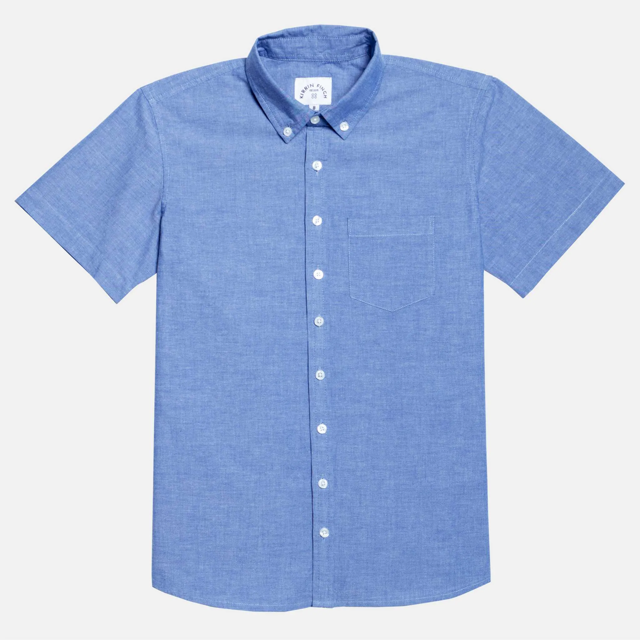Light Blue Chambray Short-Sleeve Shirt
