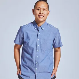 Light Blue Chambray Short-Sleeve Shirt