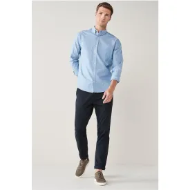 Light Blue Slim Fit Oxford Shirt
