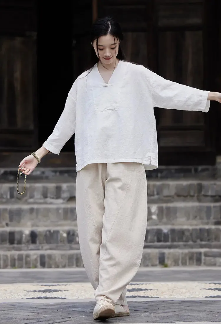 linen shirts women summer tops womens blouses 3 4 sleeve tops