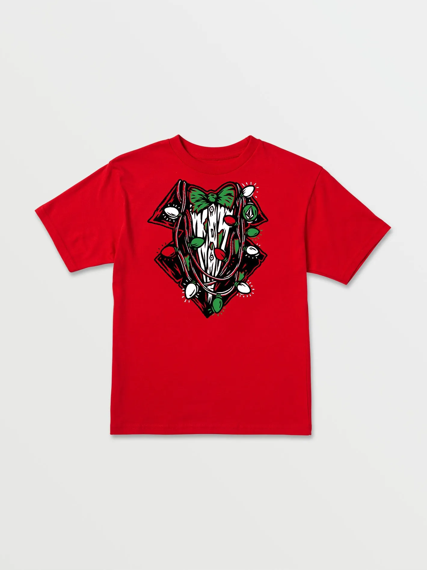 Little Boys Yewltide Cheer Short Sleeve Tee - Ribbon Red
