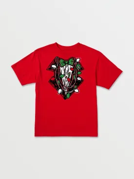 Little Boys Yewltide Cheer Short Sleeve Tee - Ribbon Red