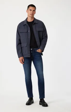 MARCUS SLIM STRAIGHT LEG IN DEEP BRUSHED FEATHER BLUE