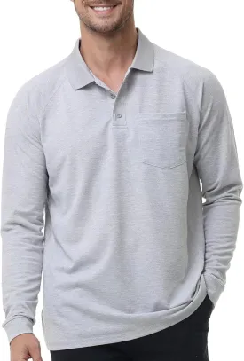 Men's Golf Polo Shirts M-6XL, Cotton Blend Moisture Wicking Performance Casual Collared Shirts