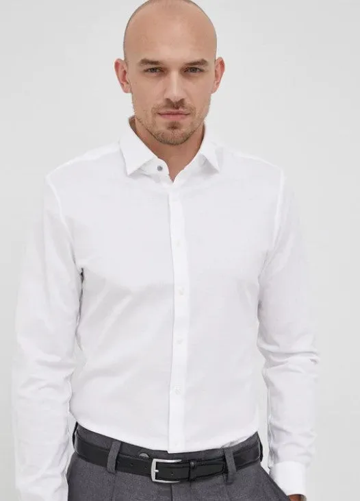 Michael Kors - Washed Linen Cotton Slim Fit Shirt  , White