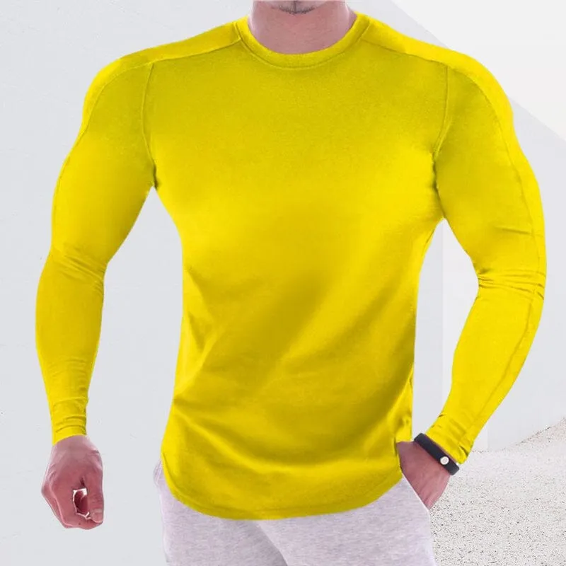 Muscle Long Sleeve Stretch T-Shirt
