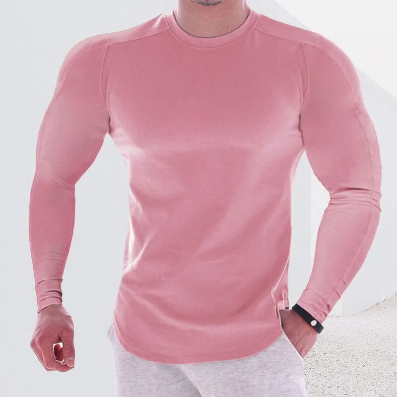 Muscle Long Sleeve Stretch T-Shirt