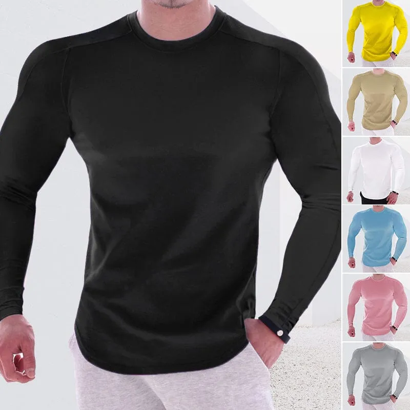 Muscle Long Sleeve Stretch T-Shirt