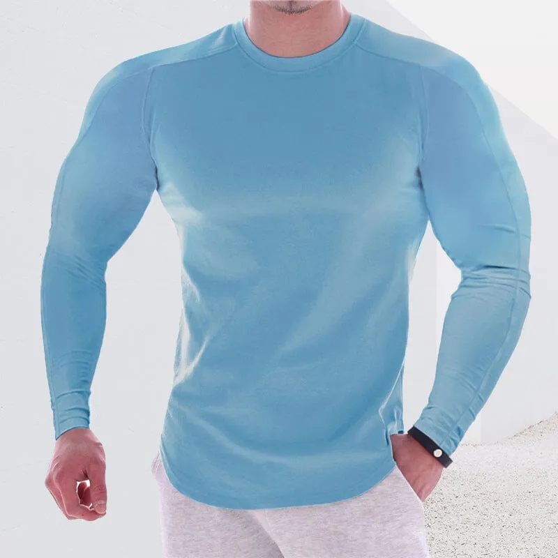 Muscle Long Sleeve Stretch T-Shirt