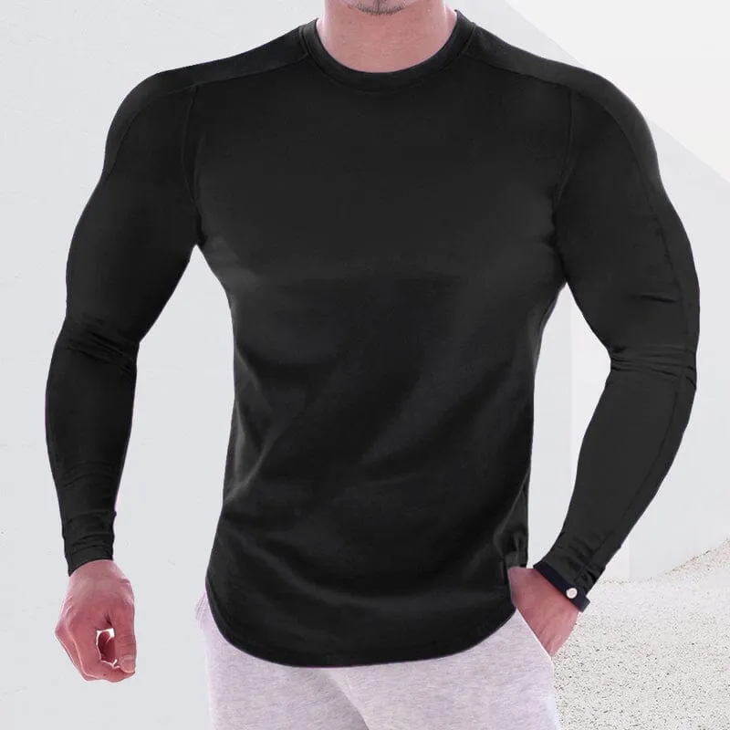 Muscle Long Sleeve Stretch T-Shirt