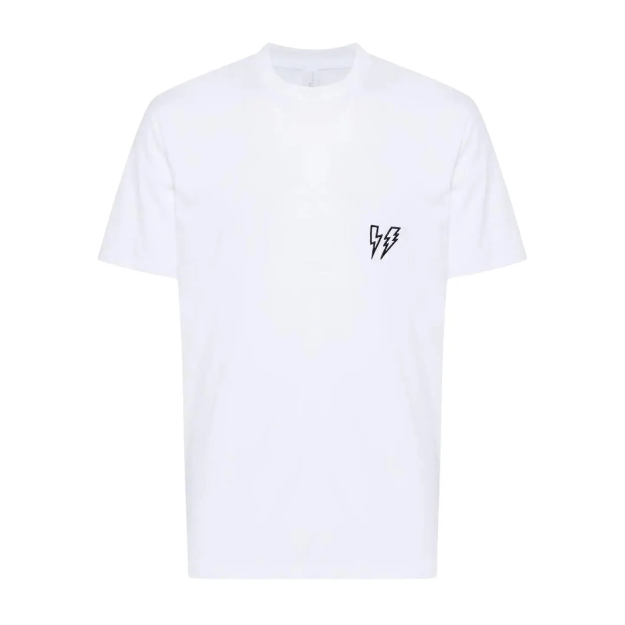 Neil Barrett Slim Fit Double Bolt White T-Shirt