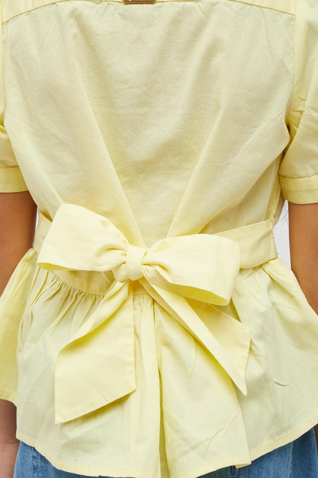 One Friday Lemon Yellow Frock Style Top