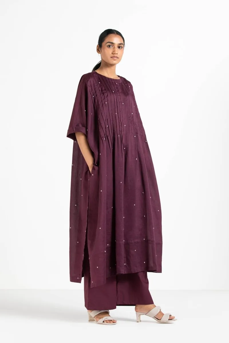 Pintuck Kaftan Wine