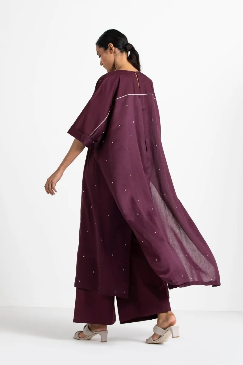 Pintuck Kaftan Wine
