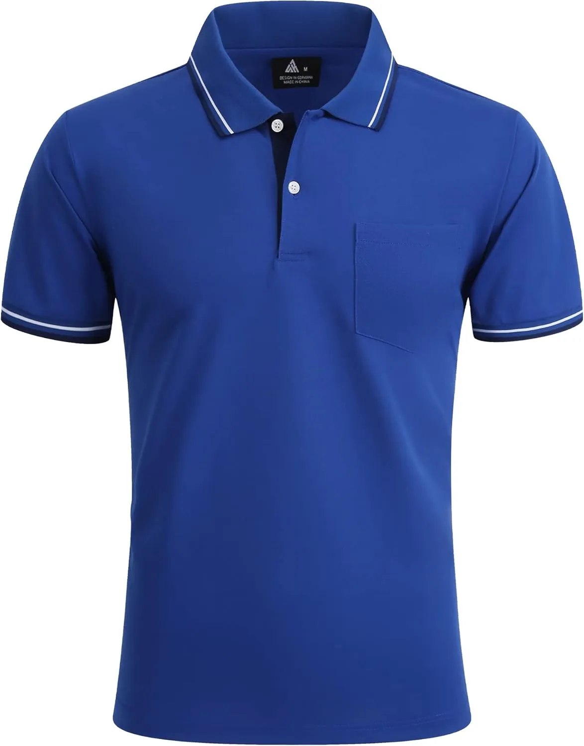 Polo Shirts for Men Short Sleeve Golf Polo with Pockets Moisture Wicking Tennis Shirt Summer Polo T-Shirts