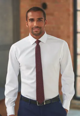 Prato Men's Slim Fit Double Cuff L/S Shirt - 7720