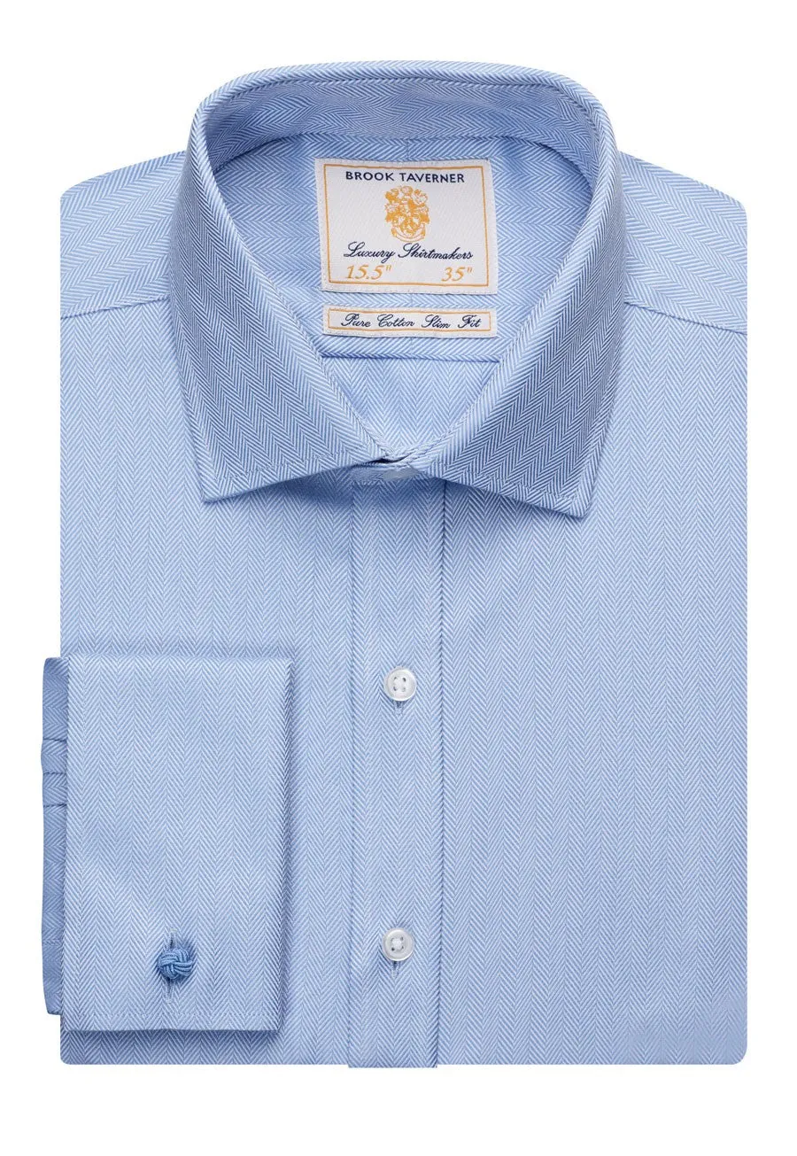 Prato Men's Slim Fit Double Cuff L/S Shirt - 7720