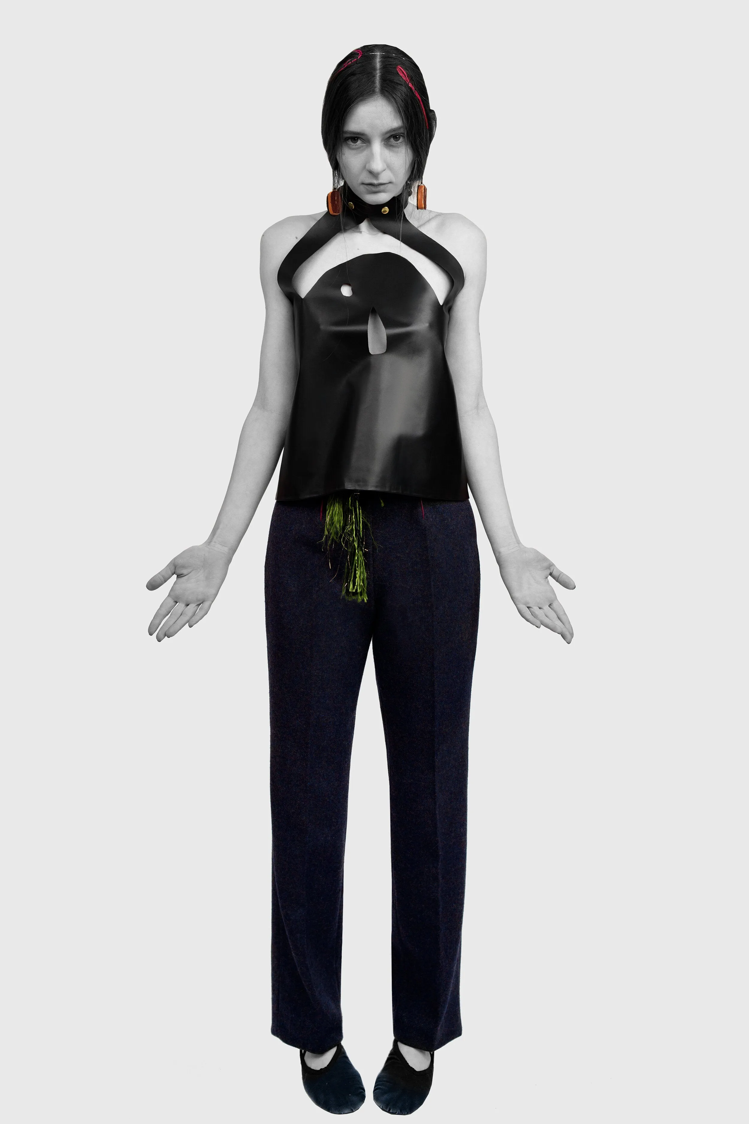 Scream Leather Top - Black
