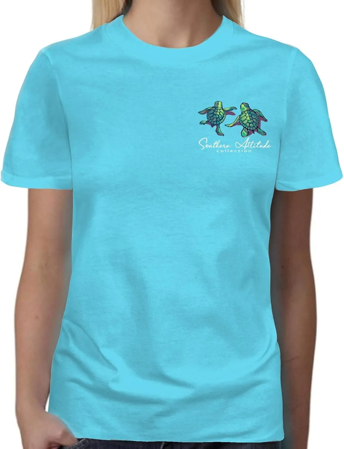 Southern Attitude Salty Since Birth - Sky Blue Women's T-Shirt