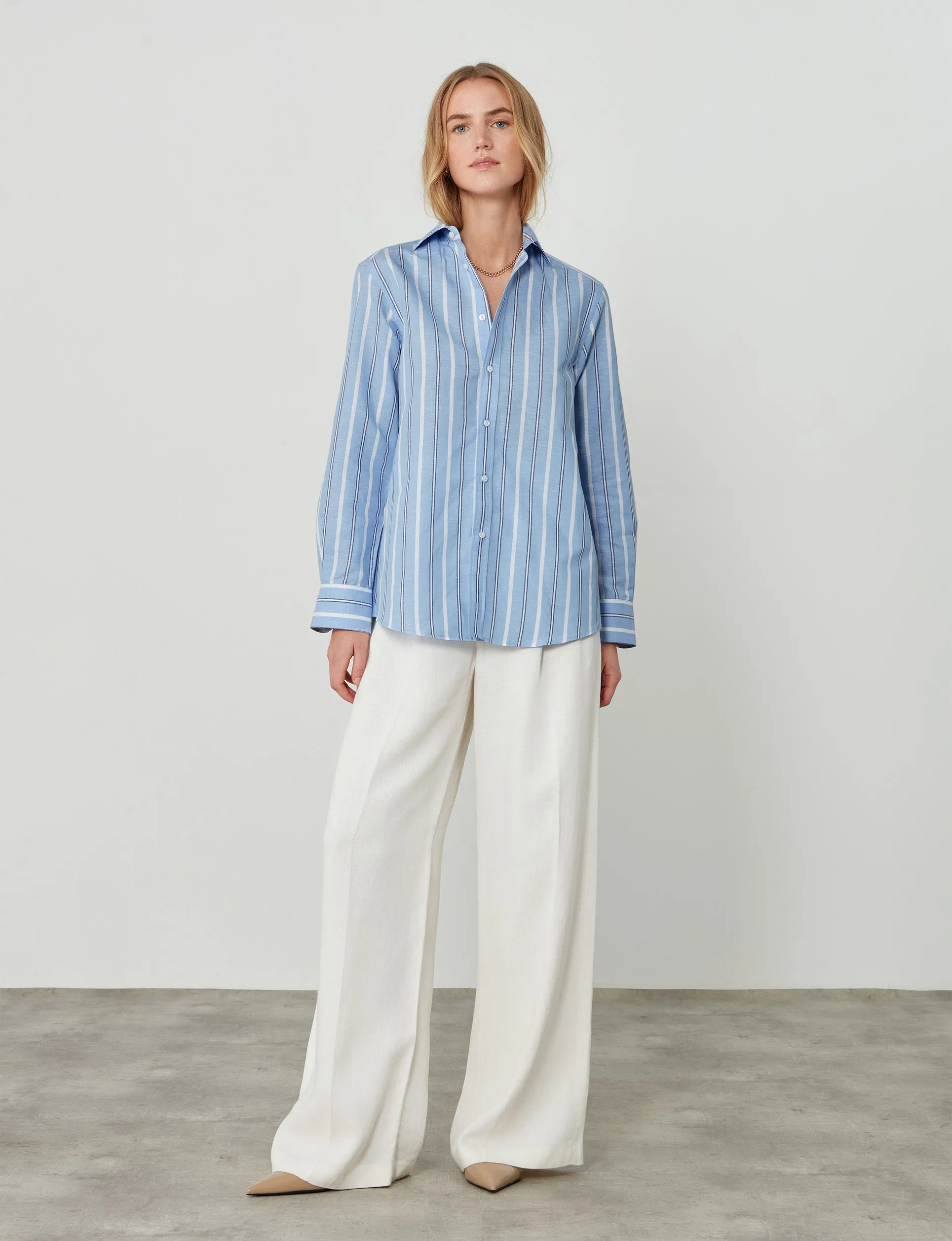 The Boyfriend: Weave, Blue Multistripe