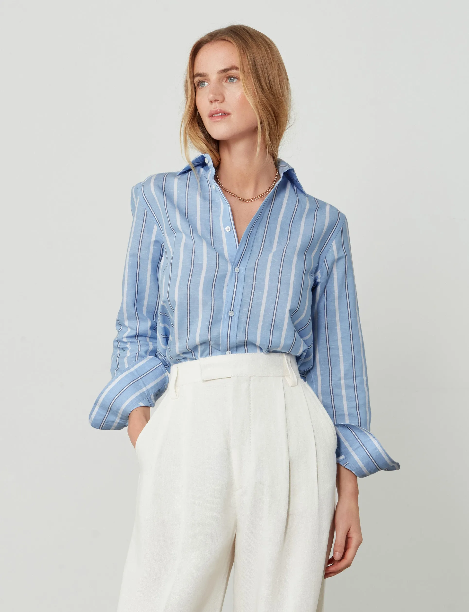 The Boyfriend: Weave, Blue Multistripe