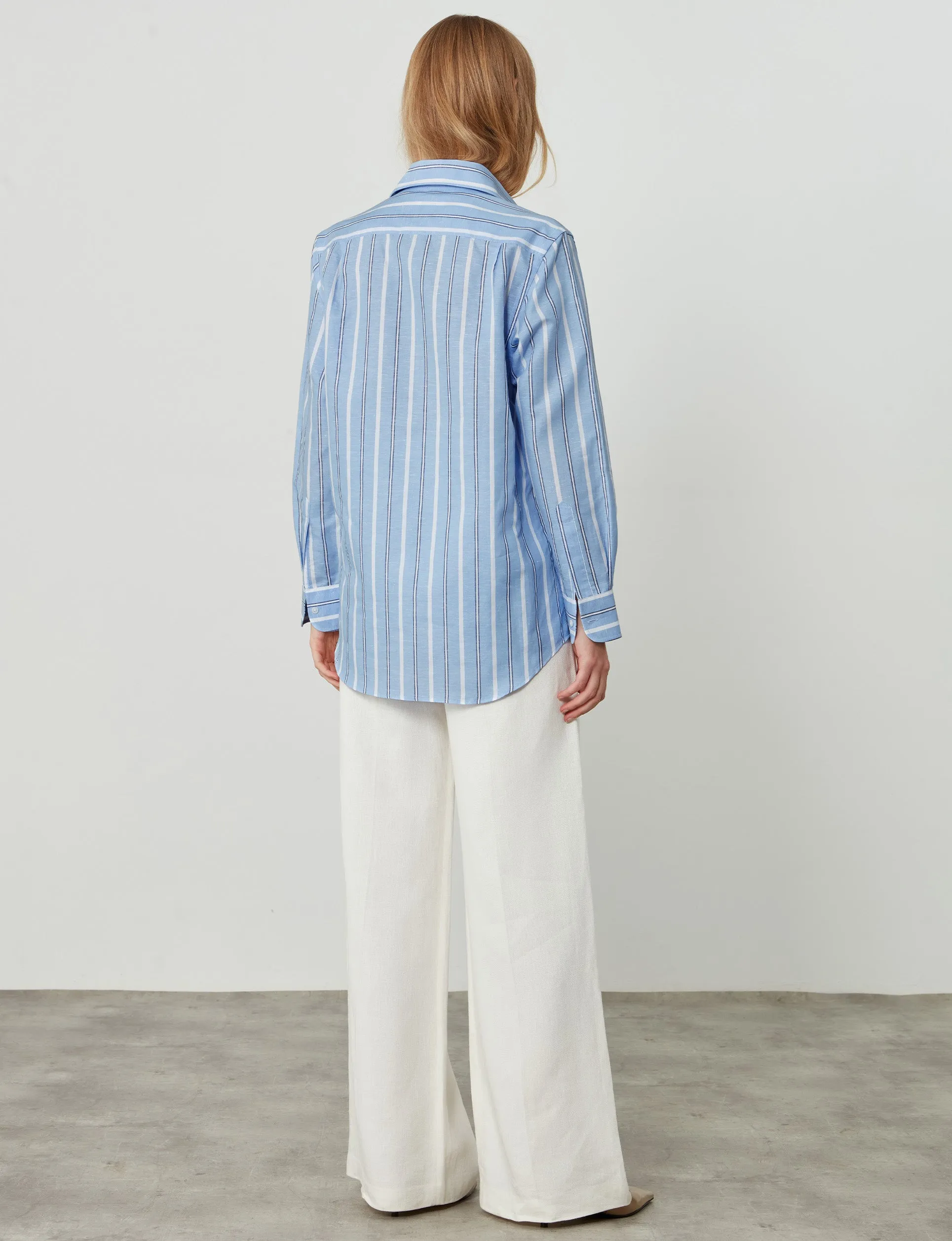 The Boyfriend: Weave, Blue Multistripe