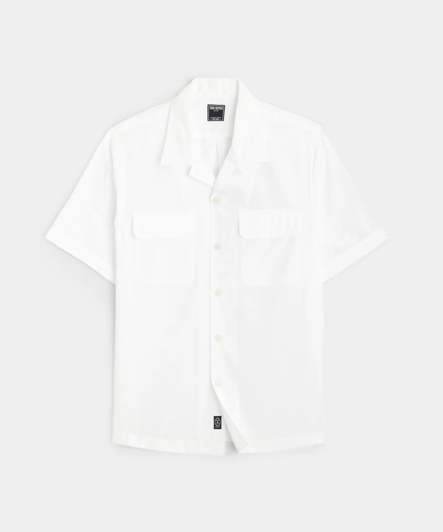 Two Pocket Short Sleeve Shirt in White