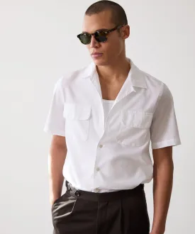Two Pocket Short Sleeve Shirt in White