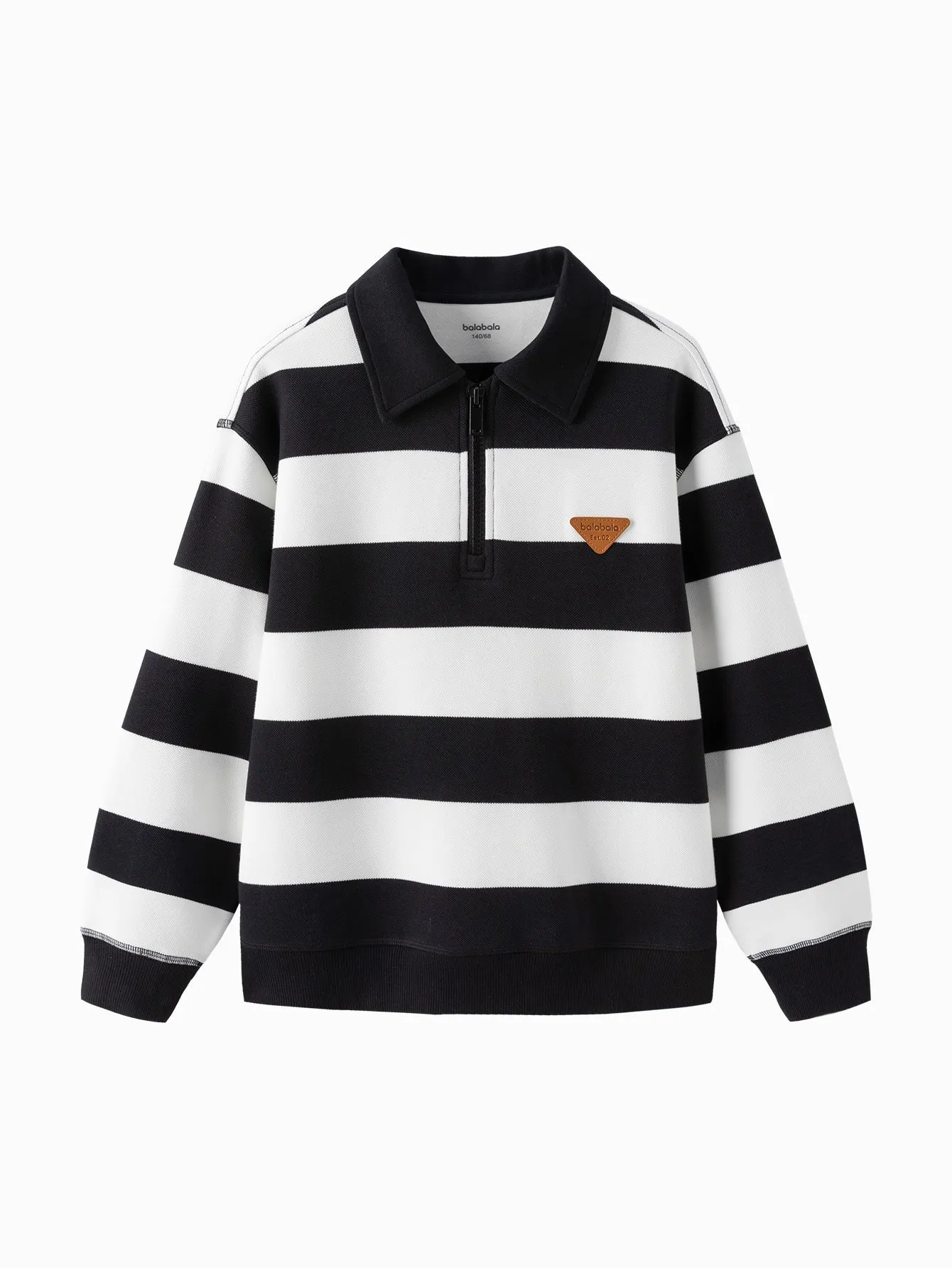 Unisex Daily Life Black White Hue Stripes Hoody