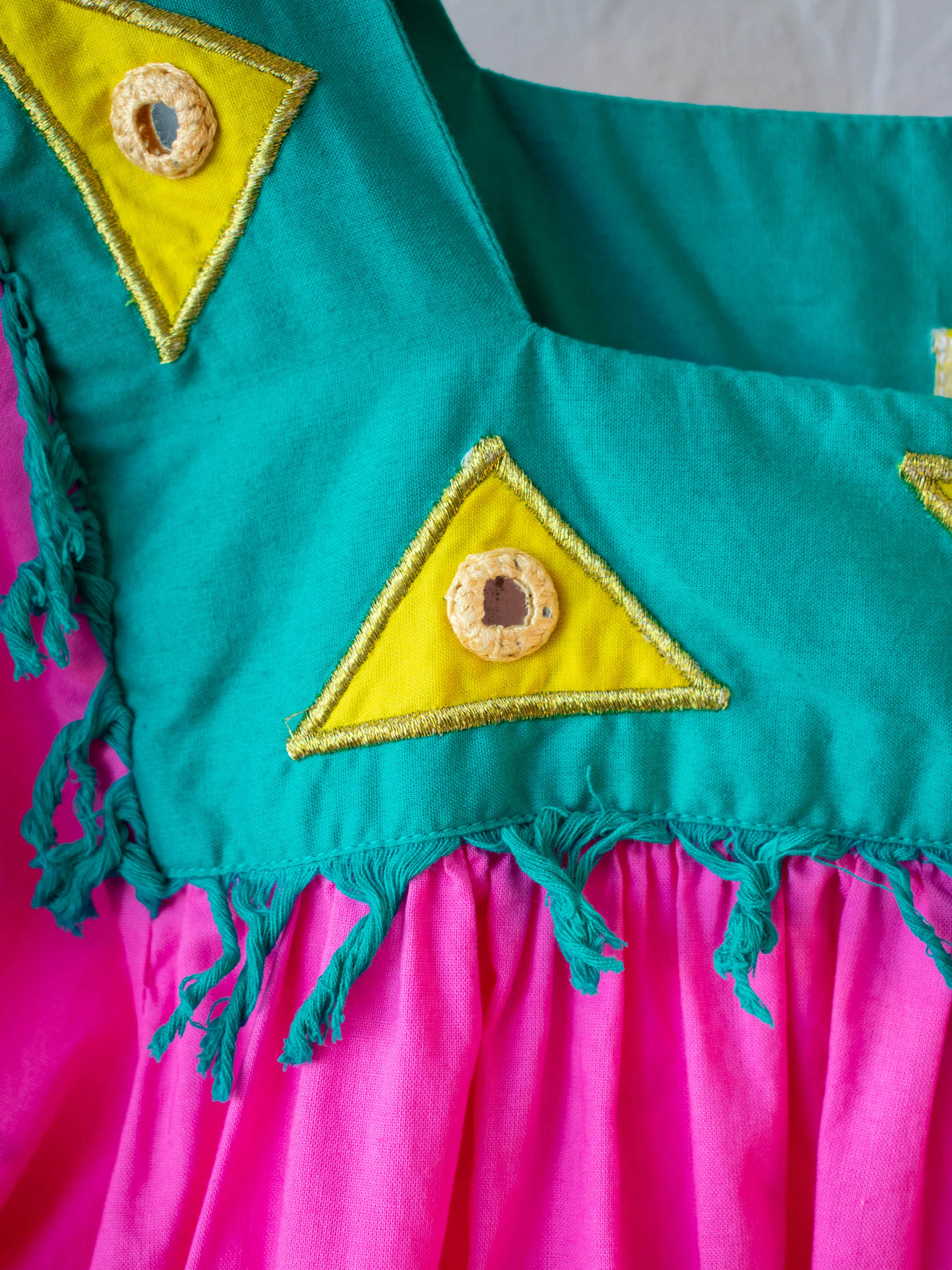 Vintage Ramona Rull Hot Pink Animals Mumu Dress L/XL