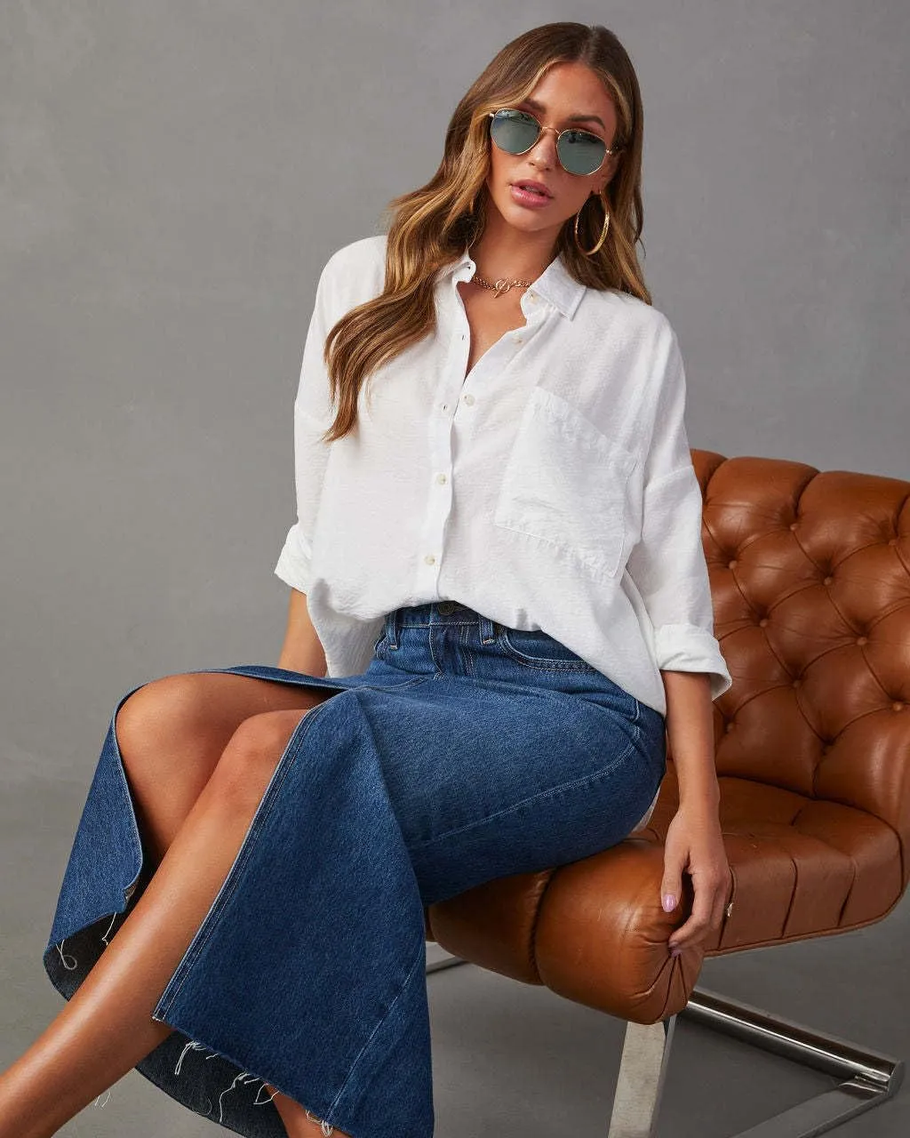 Women High Waisted Distressed Bodycon Denim Skirts Trendy Slit A-Line Long Jean Denim Dress Casual Boho Midi Skirt
