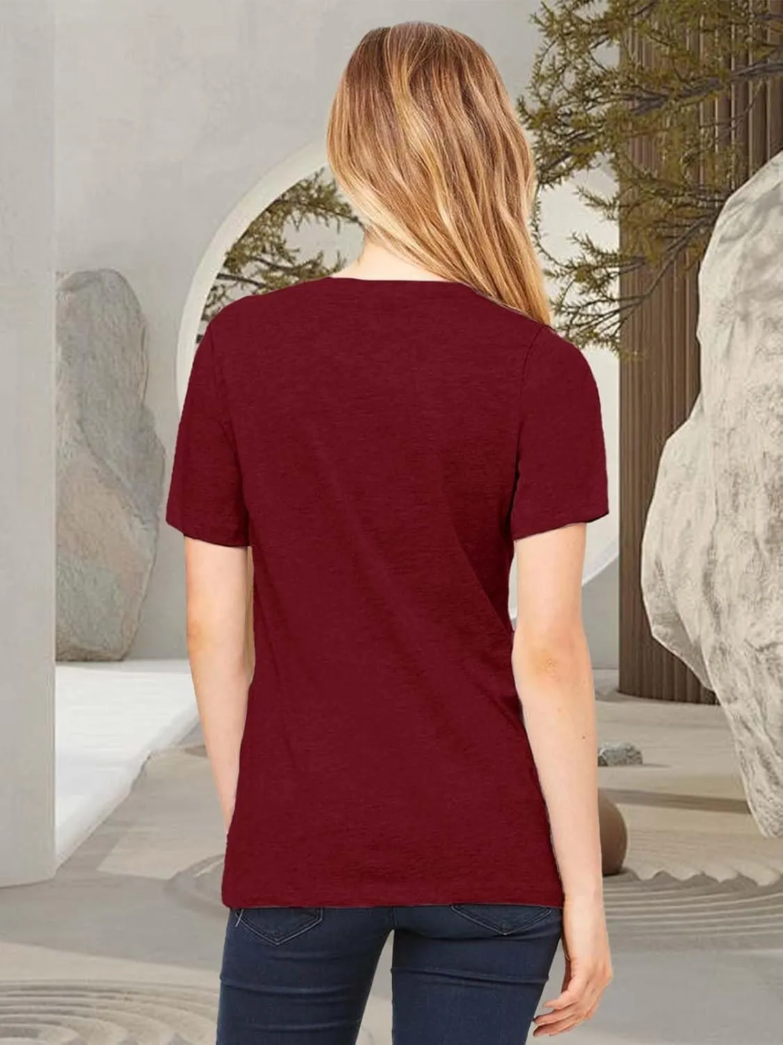 Women Vintage T Shirt Funny Summer Short Sleeve Tops Print Graphic Tees