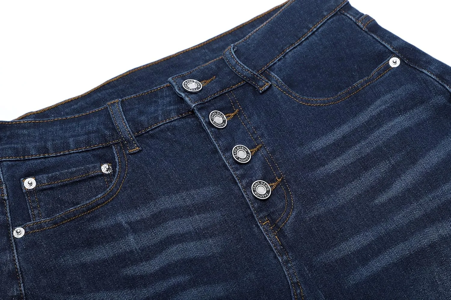 Women's Maxi Pencil Jean Skirt- High Waisted A-Line Long Denim Skirts for Ladies- Blue Jean Skirt