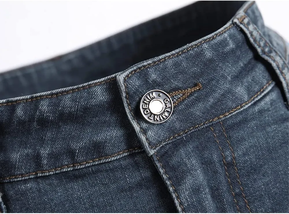 Women's Maxi Pencil Jean Skirt- High Waisted A-Line Long Denim Skirts for Ladies- Blue Jean Skirt